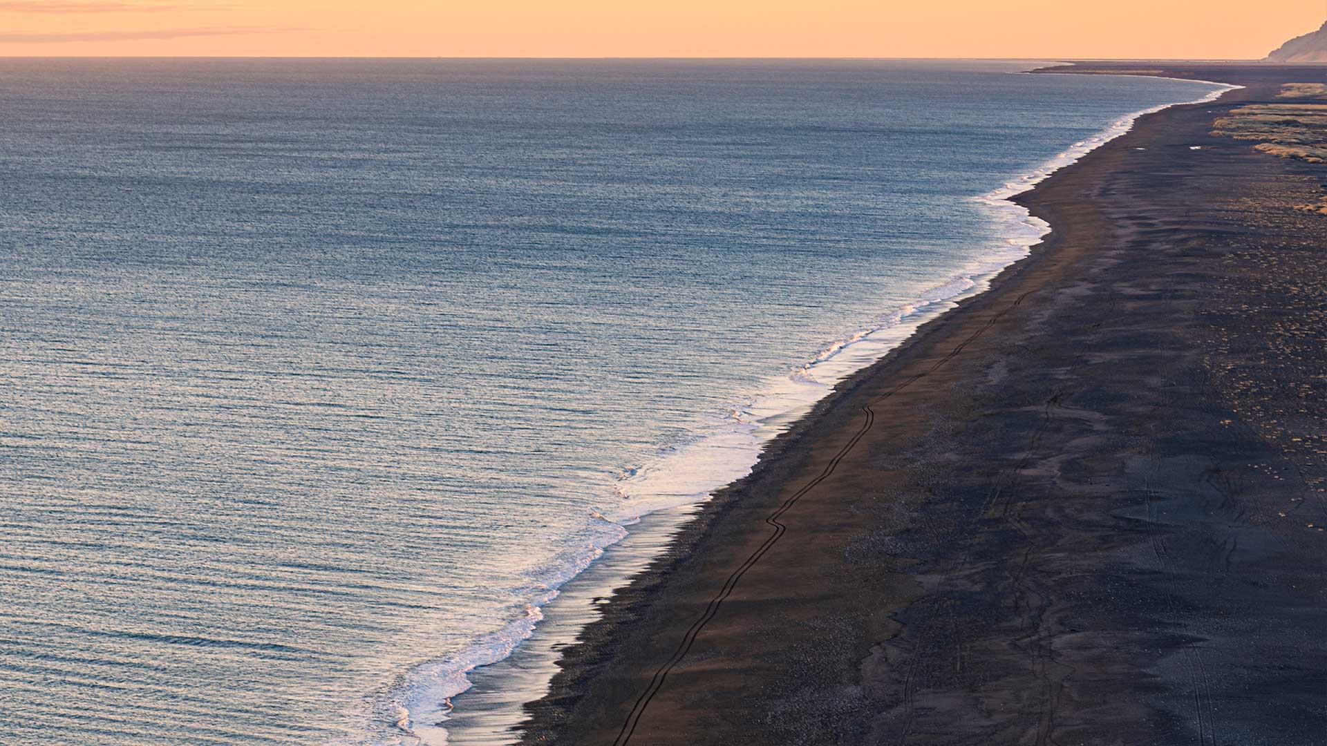 A world-famous black-sand beach Reynisfjara, South Coast of Iceland